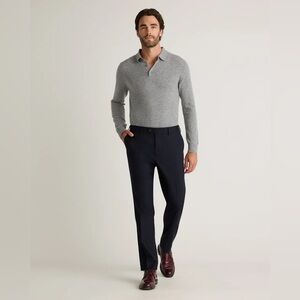 Ascott Browne Flat Front Wool blend dark navy Dress Pants